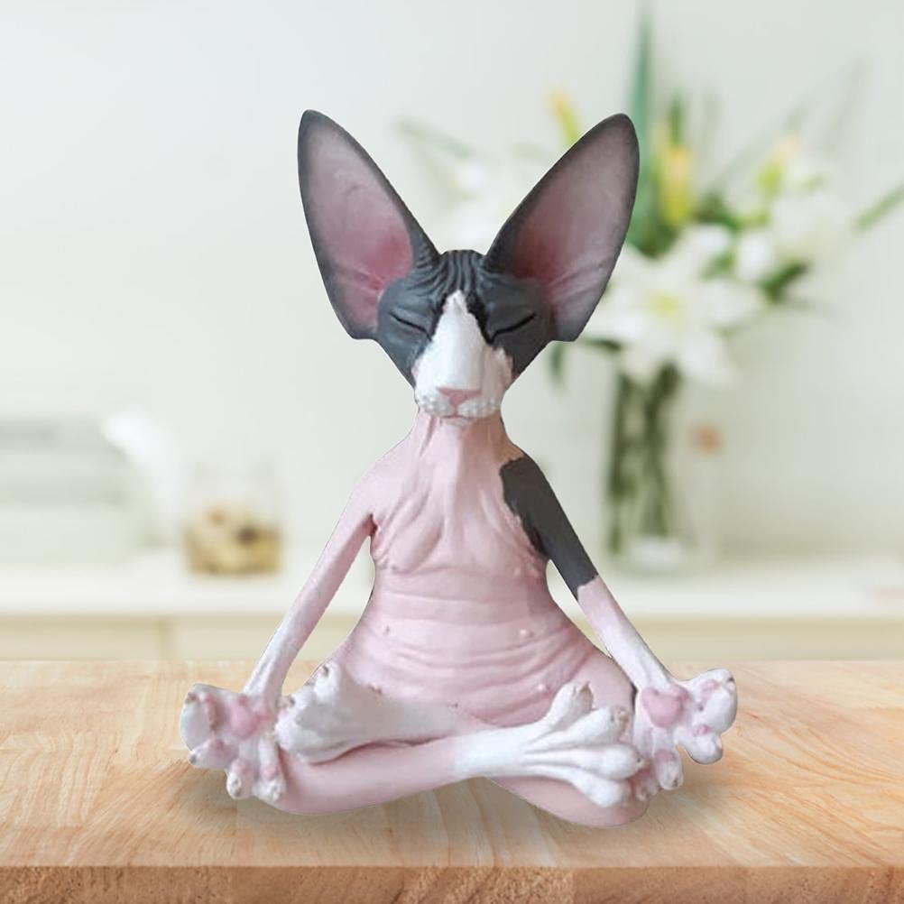 Meditating Sphynx Cat Figurine